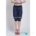 2015 bamboo fiber denim girl ladies short jean capris pants for girls
